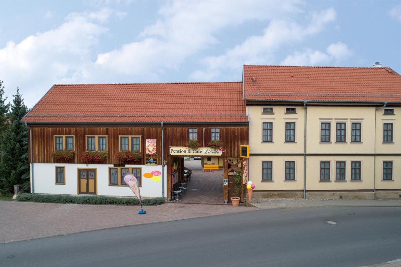 Pension-Cafe-Libelle Elxleben bei Arnstadt ภายนอก รูปภาพ