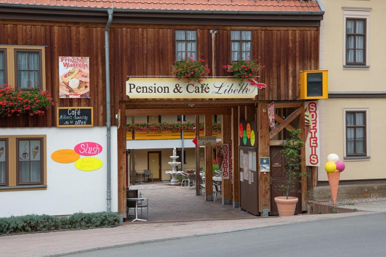 Pension-Cafe-Libelle Elxleben bei Arnstadt ภายนอก รูปภาพ