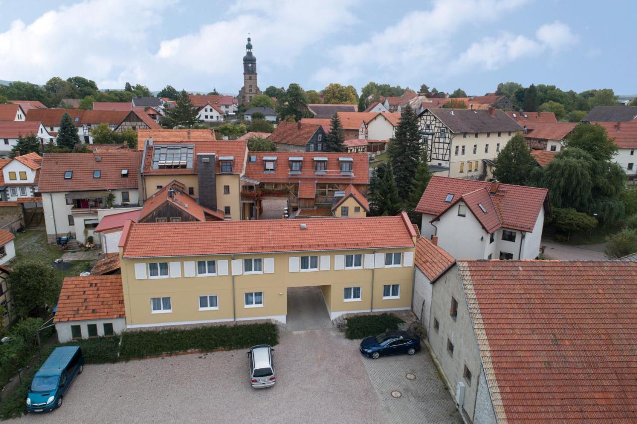Pension-Cafe-Libelle Elxleben bei Arnstadt ภายนอก รูปภาพ